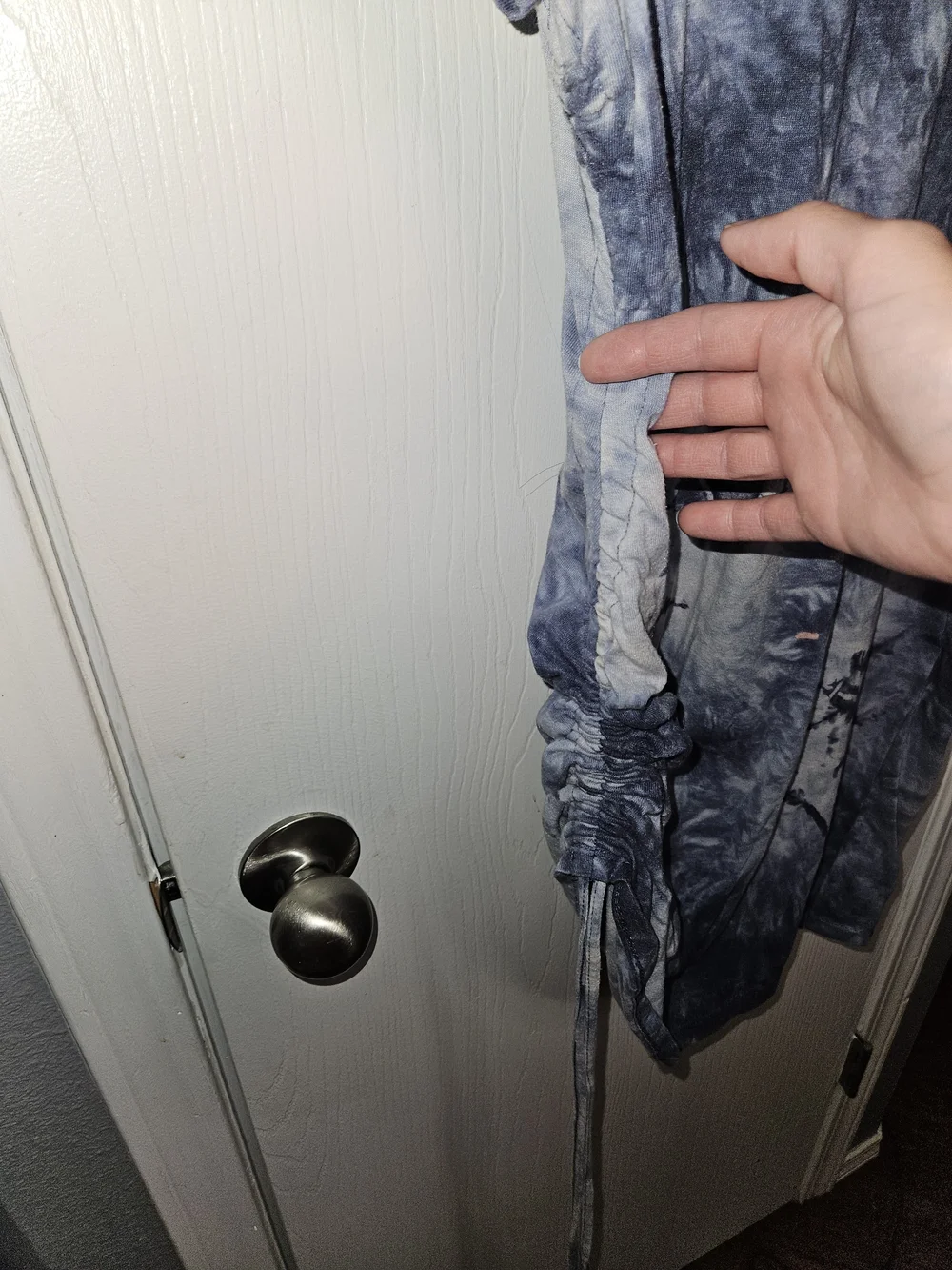 Rue21 Blue Tie-Dye Tshirt Dress Drawstring Side Ruching - Picture 2 of 4